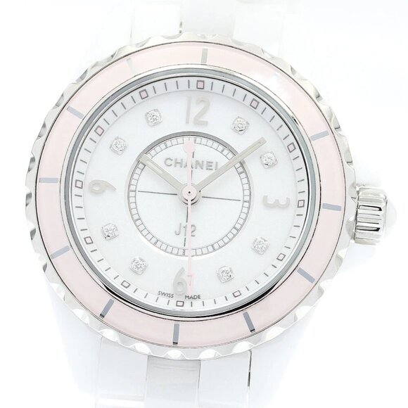CHANEL J12 H4466 8P diamond white Dial Quartz Ladies Watch - Picture 9 of 11